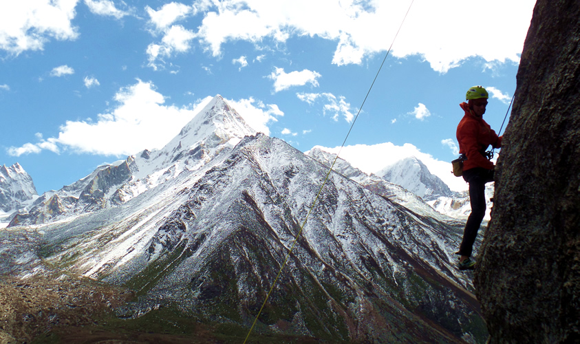 Climbing in Gonggashan