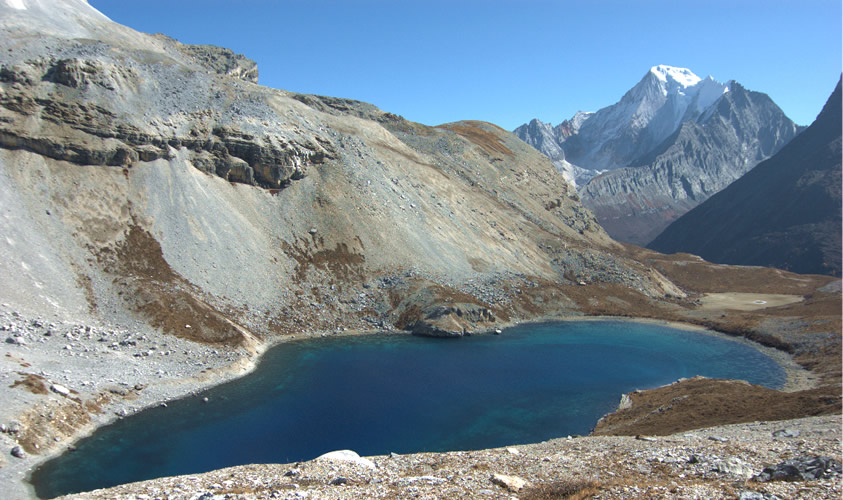 Yading Hiking at the Lake