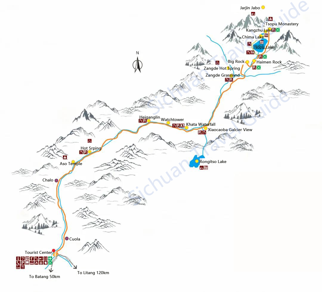 Tsopu Lake Map