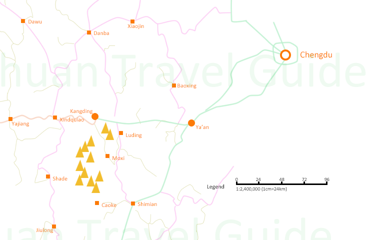 Minya Konka Map