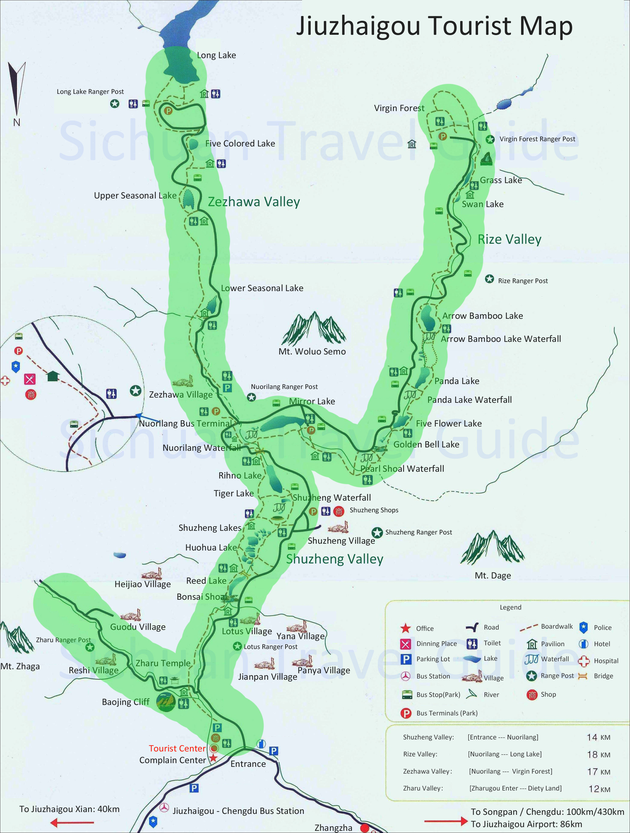 Jiuzhaigou Available Area Before Earthquake