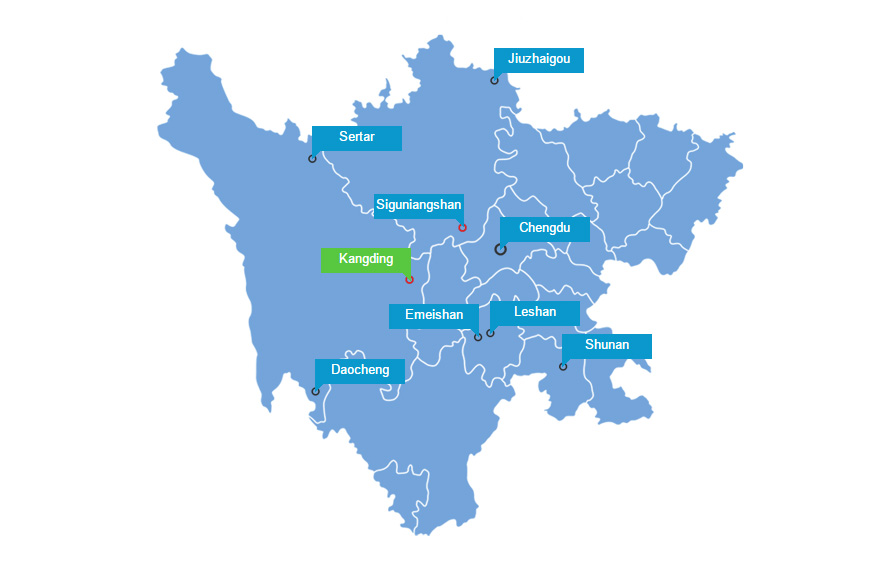 Kangding Location Map