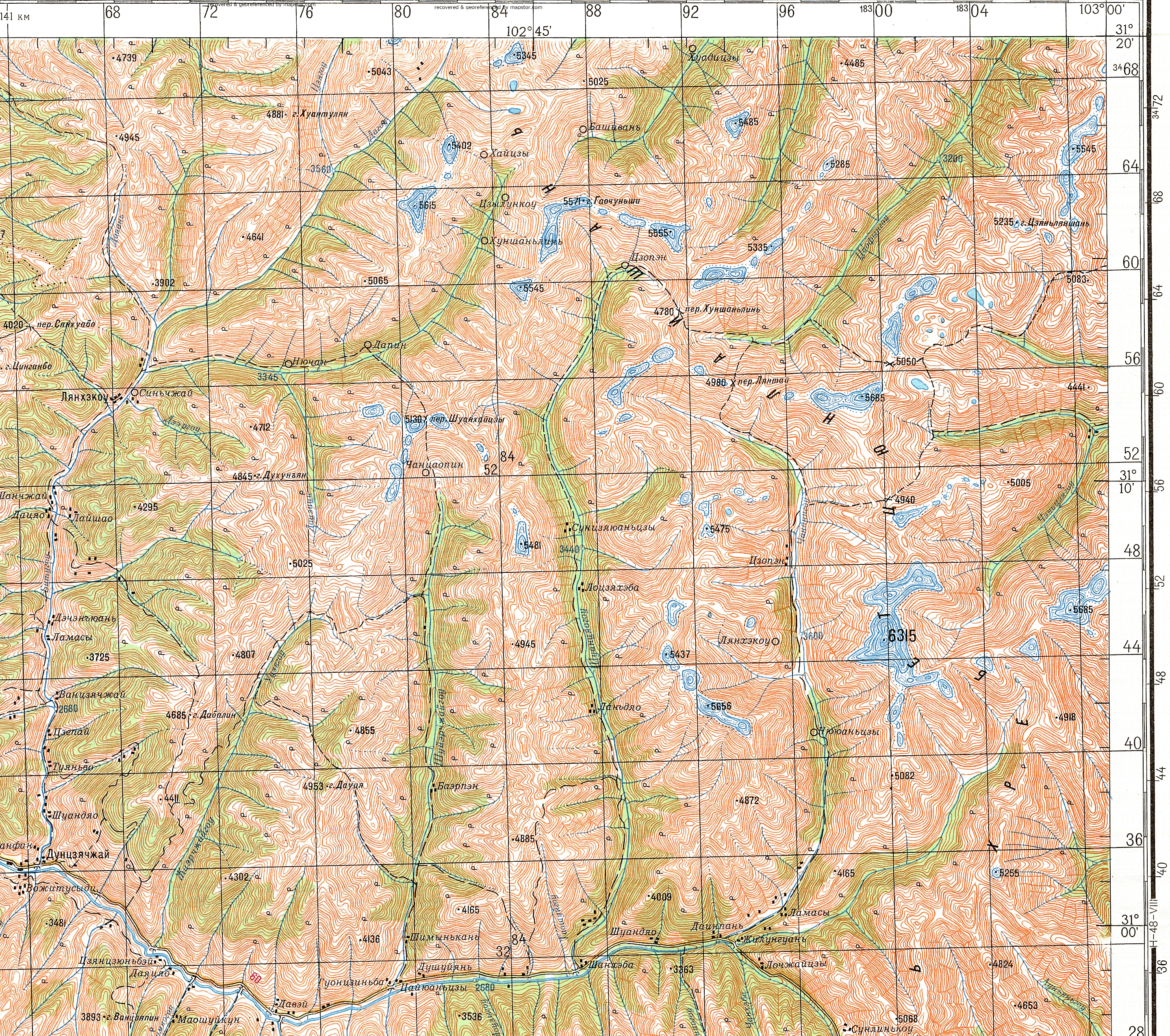 Mt. Siguniang Topographic Map