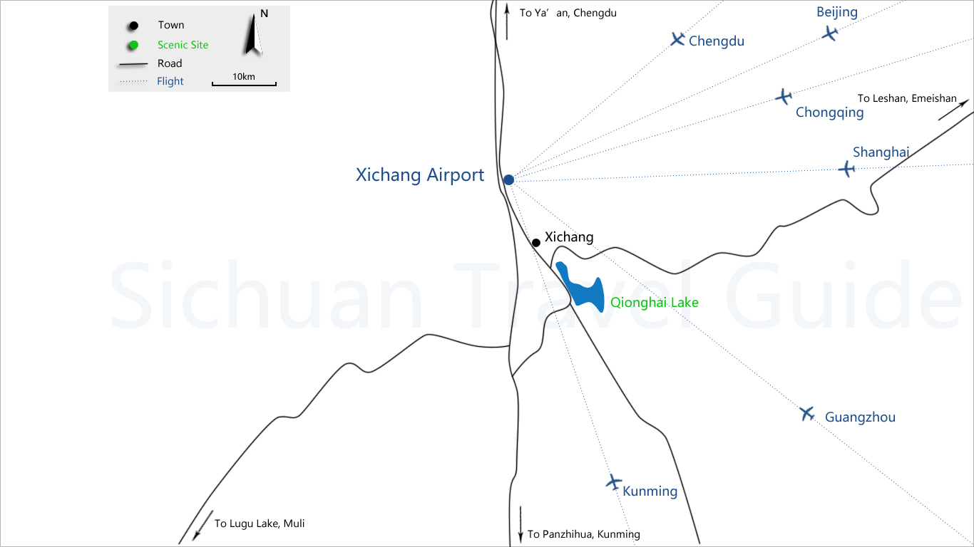 Xichang Airport Transfer Map